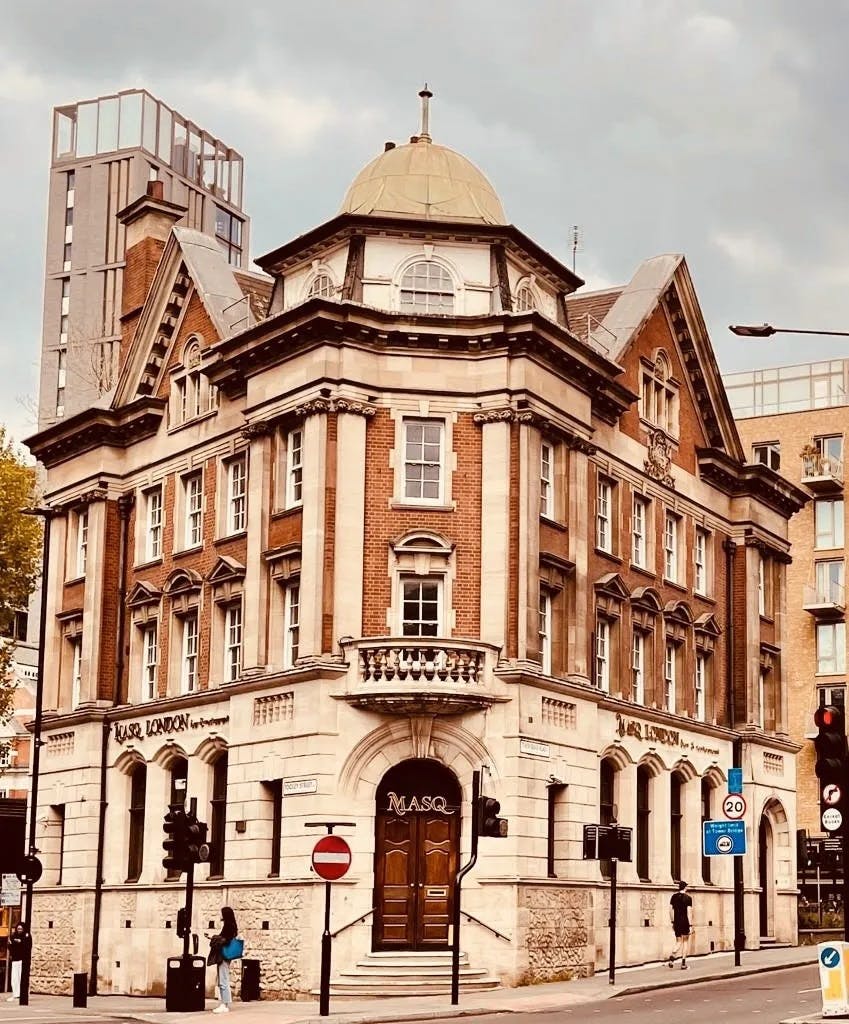 Historic MASQ London venue with classic architecture, perfect for weddings and conferences.