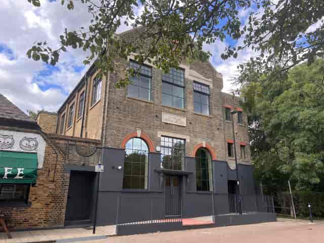 Hocking Hall venue with charming brick exterior, ideal for corporate and social events.