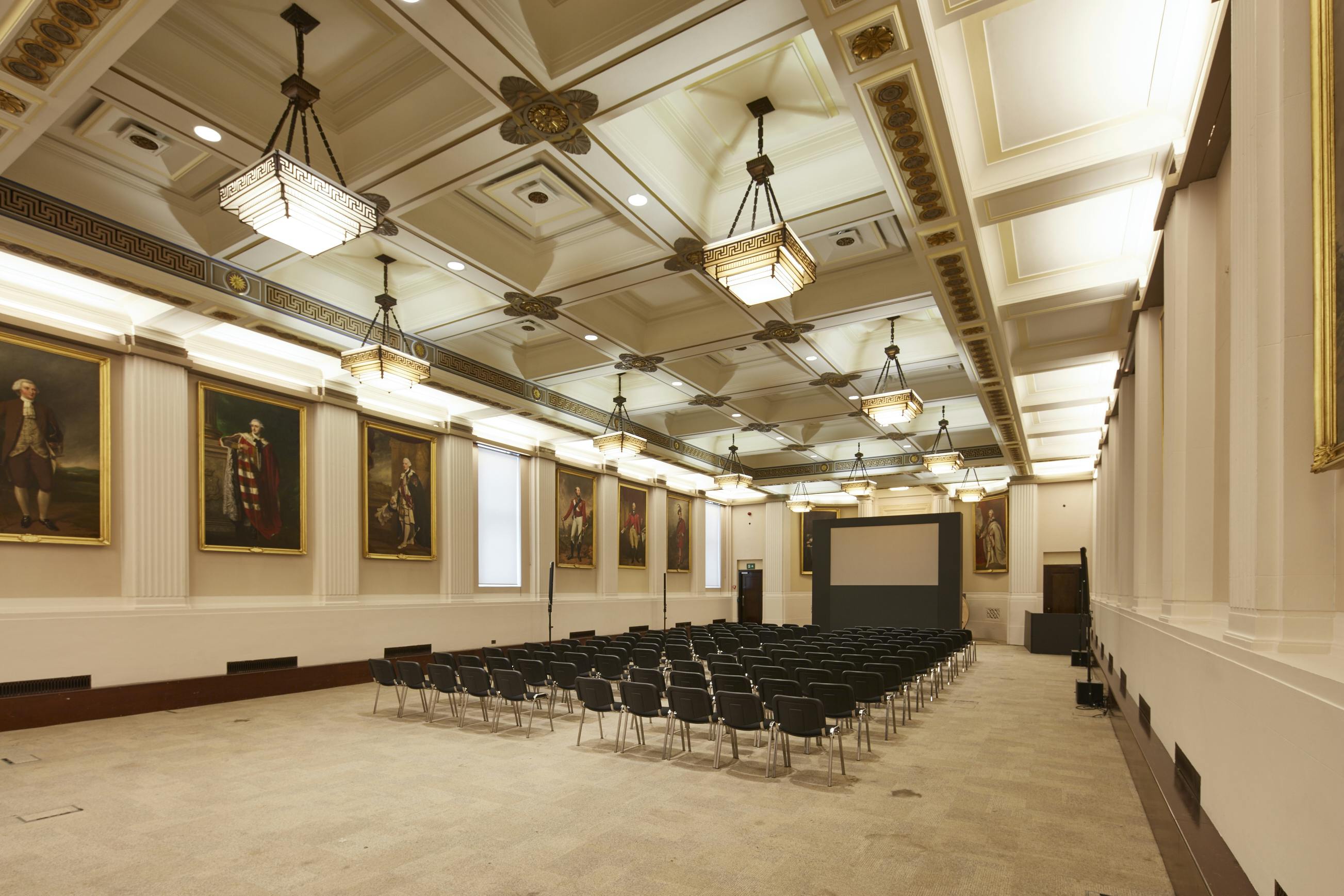 Elegant meeting room in Freemasons' Hall, perfect for conferences and presentations.