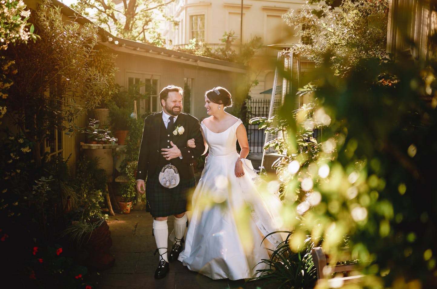 Intimate outdoor wedding at God's Garden, lush greenery and romantic atmosphere.