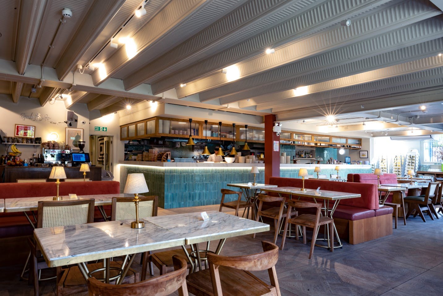 Modern restaurant venue in Jaego's House, perfect for intimate meetings and casual events.
