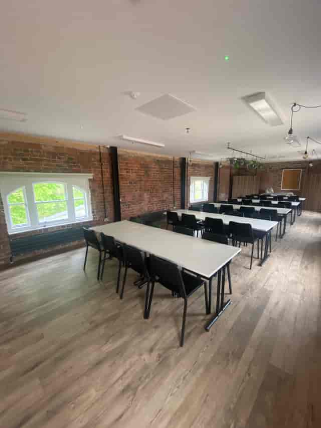 Modern meeting space at The Loft, Bowring Park; ideal for workshops and seminars.