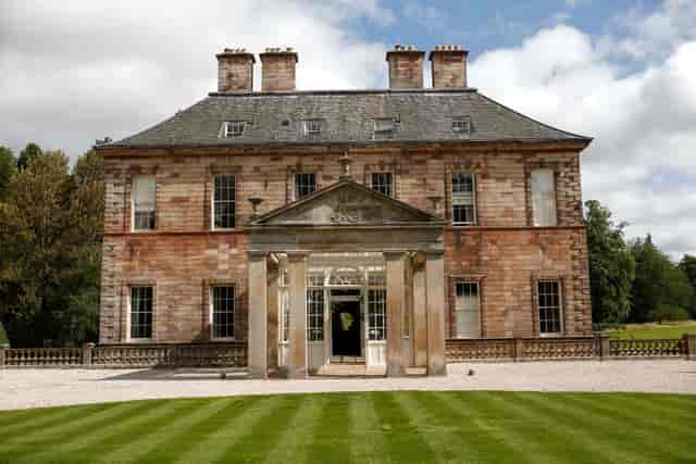 Georgian Walled Garden at Yester Estate, elegant mansion for upscale events and weddings.