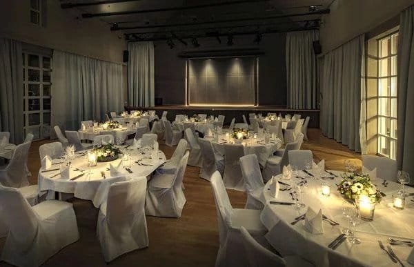 Elegant banquet hall in Marias Platzl, ideal for corporate events and weddings.