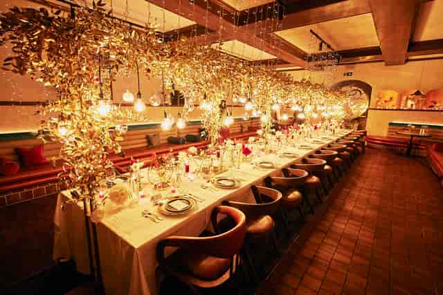 Elegant dining space at Layla Lounge & Bar, perfect for corporate dinners and celebrations.