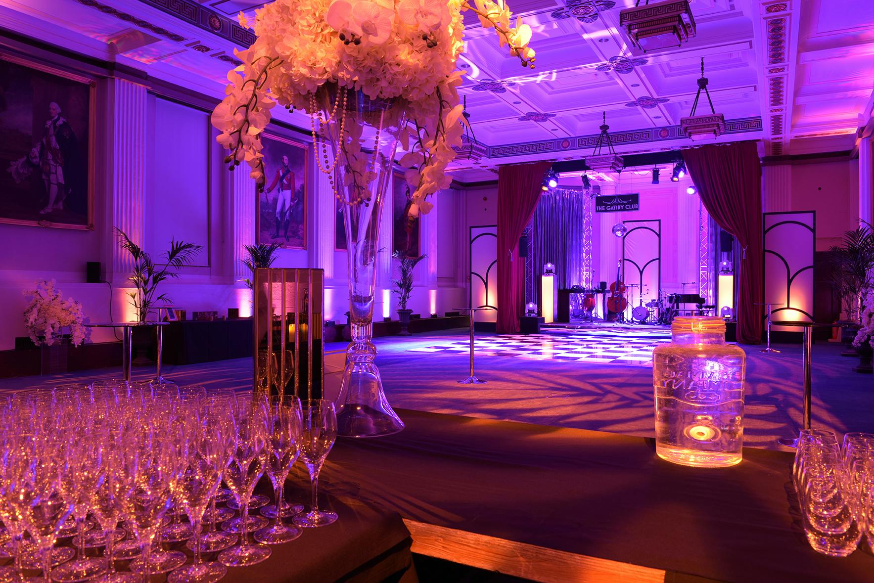 Elegant event space in The Gallery Suite, Freemasons' Hall, perfect for upscale receptions.