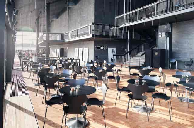 Playhouse Foyer at Royal Danish Theatre, modern venue for networking events and receptions.
