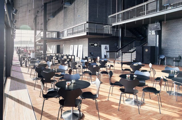 Playhouse Foyer at Royal Danish Theatre, modern venue for networking events and receptions.