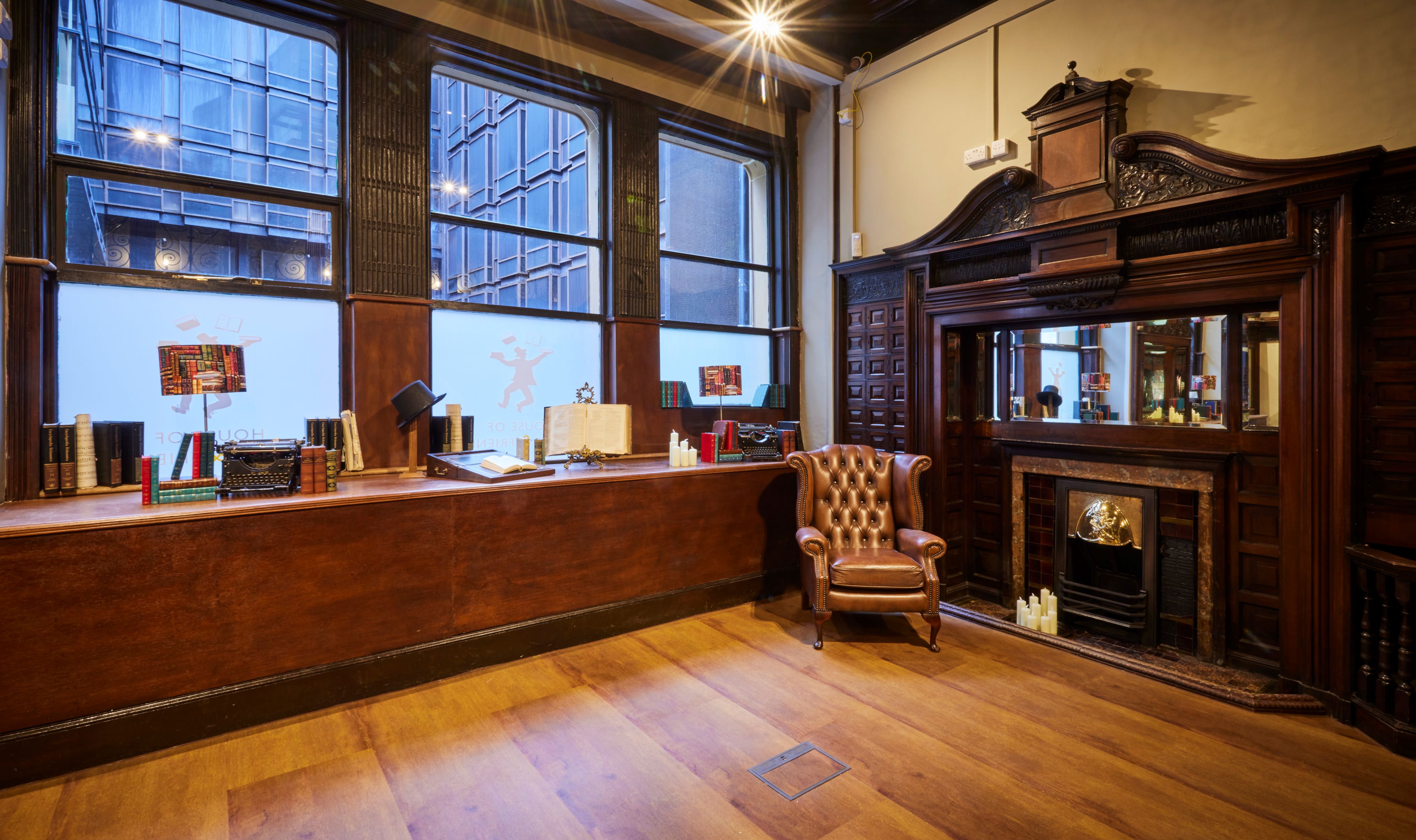 Gladstone Room: elegant wooden event space with natural light for meetings and networking. - Banner