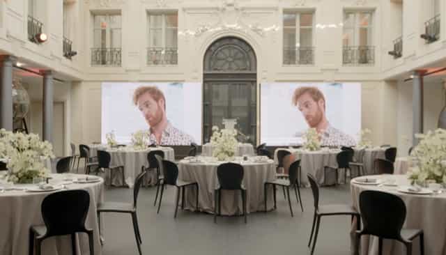 Elegant event space in Hotel d'Evreux, perfect for meetings and galas with floral decor.