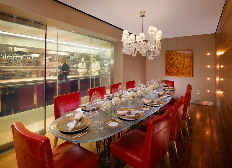 Elegant dining setup at Chef's Table, The Dorchester for exclusive events and corporate dinners.