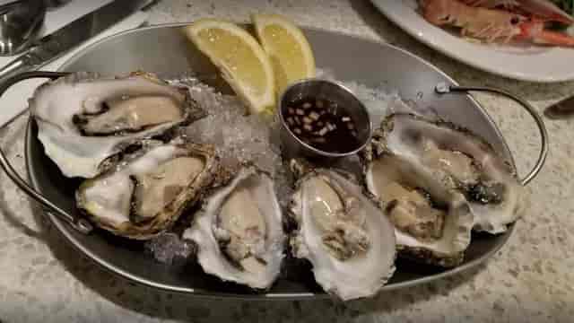 Fresh oysters platter at Mourne Seafood Bar, ICC Belfast - elegant catering for events.