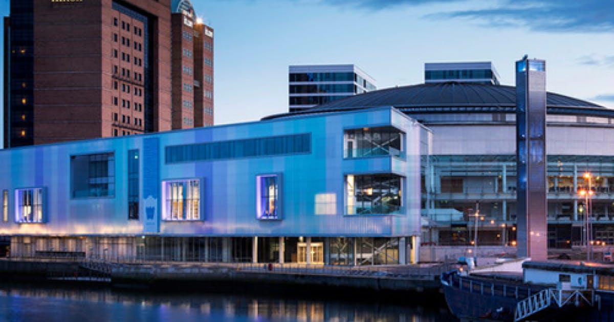 Duke of York at ICC Belfast, modern venue with glass façade for conferences and events.