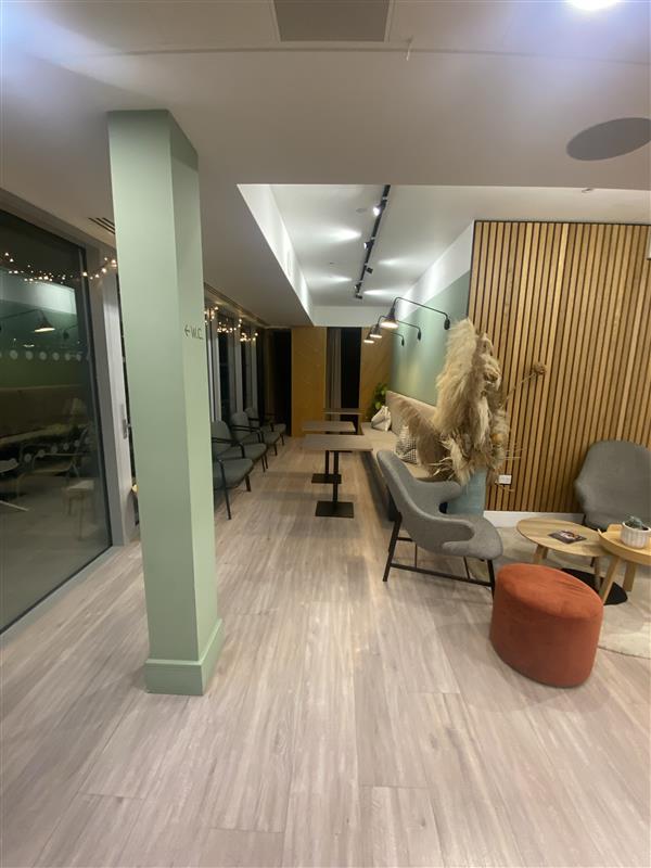 Modern event space at Fulwood Place with stylish decor for networking and meetings.