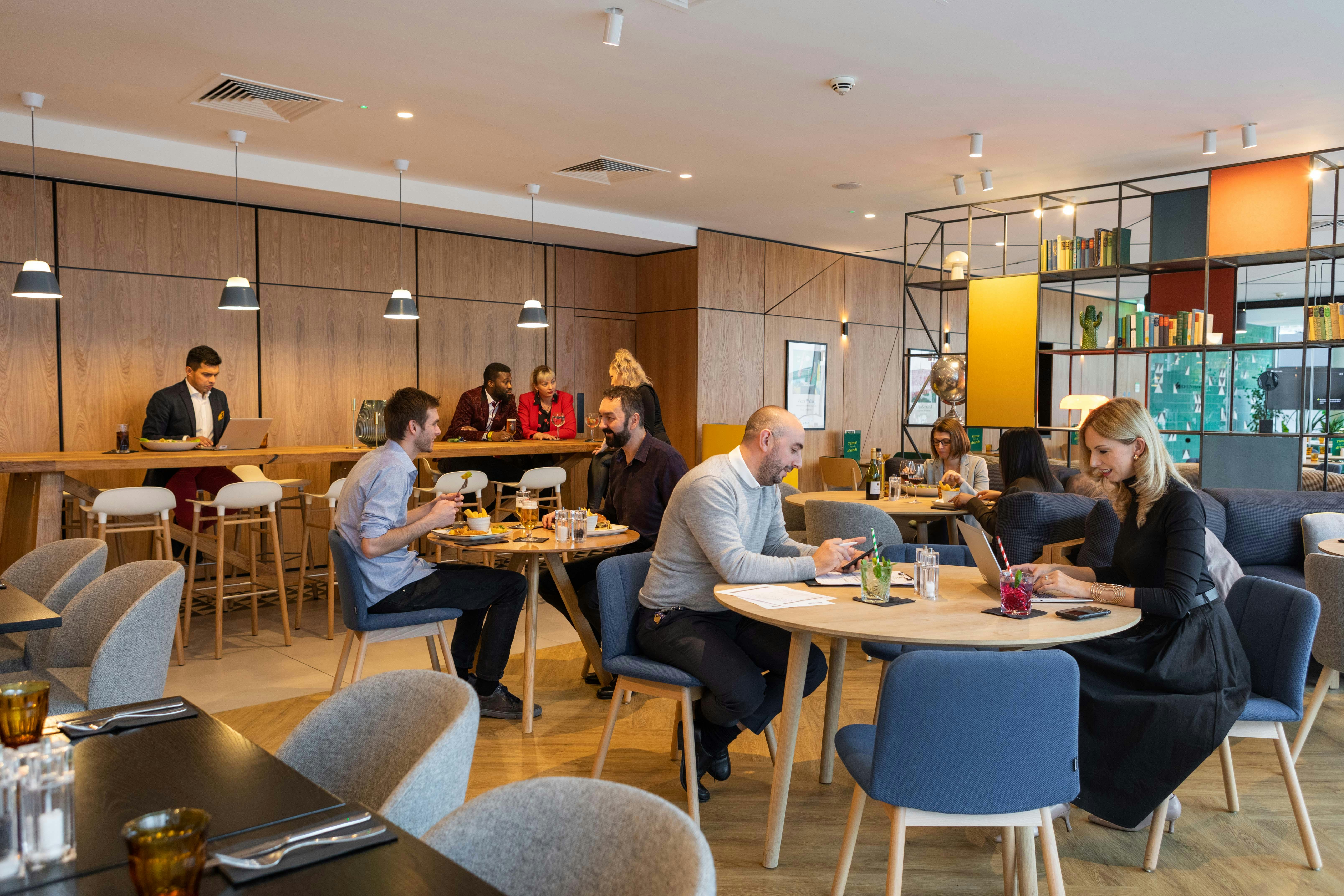 Modern restaurant interior at 5 Cavell St Kitchen, perfect for networking events.