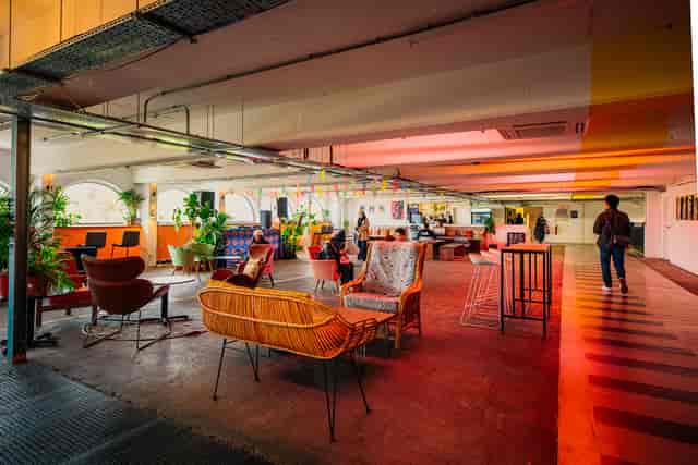 Vibrant event space at The Bar and Food Hall, ideal for networking and meetings.