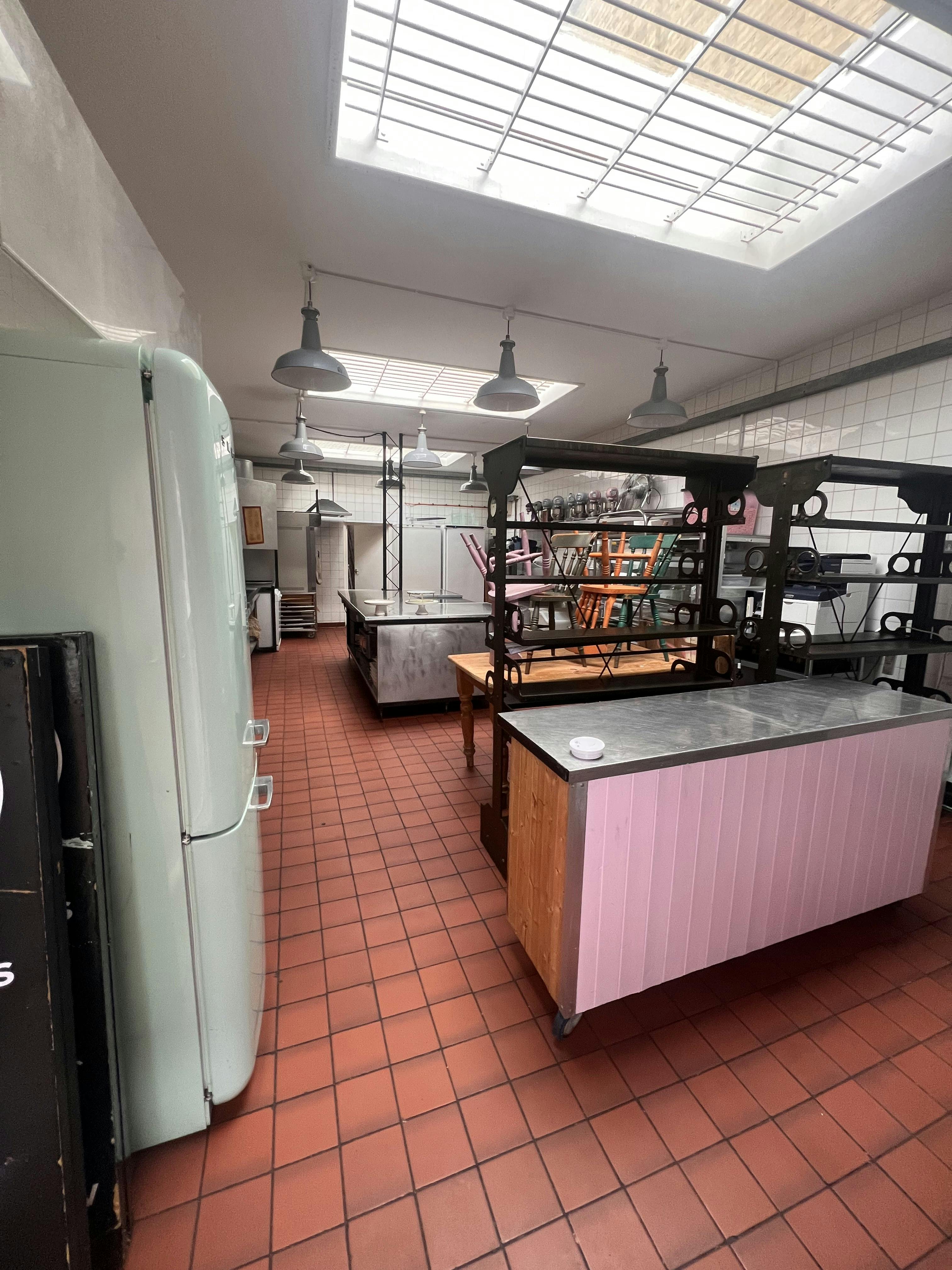Spacious EK Bakery kitchen, ideal for catering events and culinary workshops.