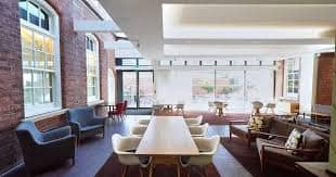 Magdalen Lounge at Hotel Du Vin Exeter, modern meeting space with natural light.