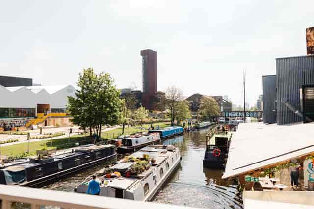 Hackney Bridge venue with scenic canals, ideal for outdoor corporate and social events.