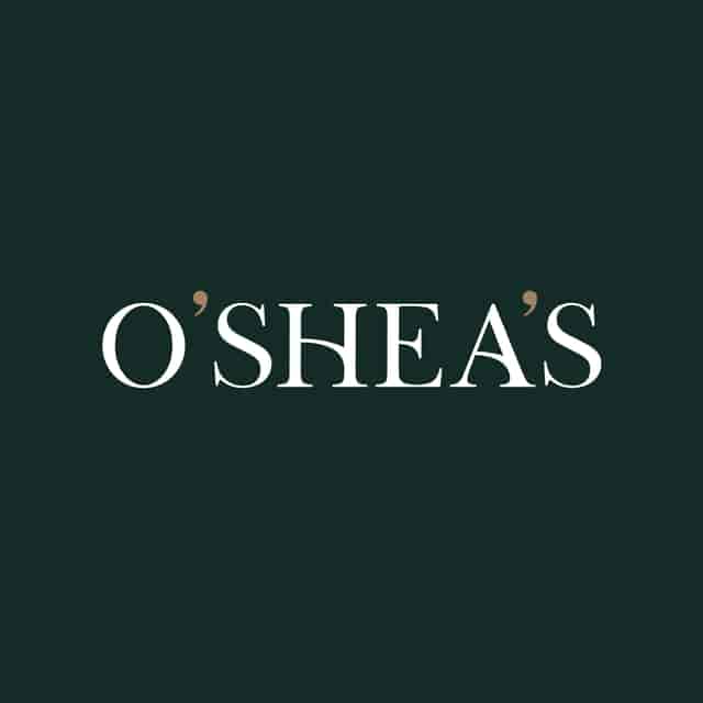 O'Shea's elegant branding for upscale events and corporate gatherings.
