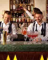 Vibrant bar scene at Leo's, The Arts Club London, ideal for networking events and social gatherings.