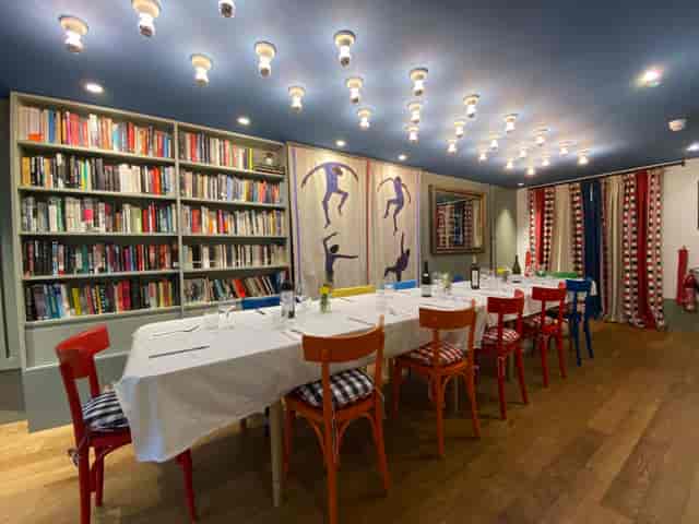 Private dining room at Sam's Cafe with elegant table settings for intimate gatherings.
