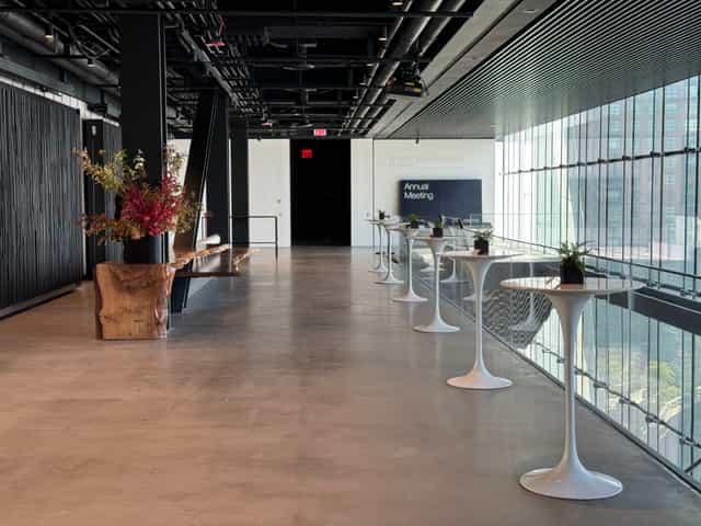 Tisch Skylights at The Shed, modern event space with natural light for networking and gatherings.