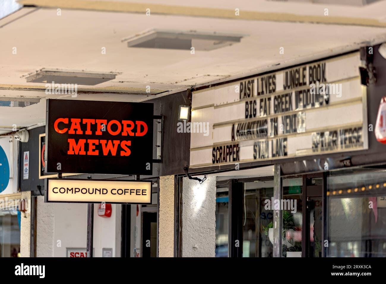 Catford Mews Foyer with vibrant signage, ideal for meetings and events.