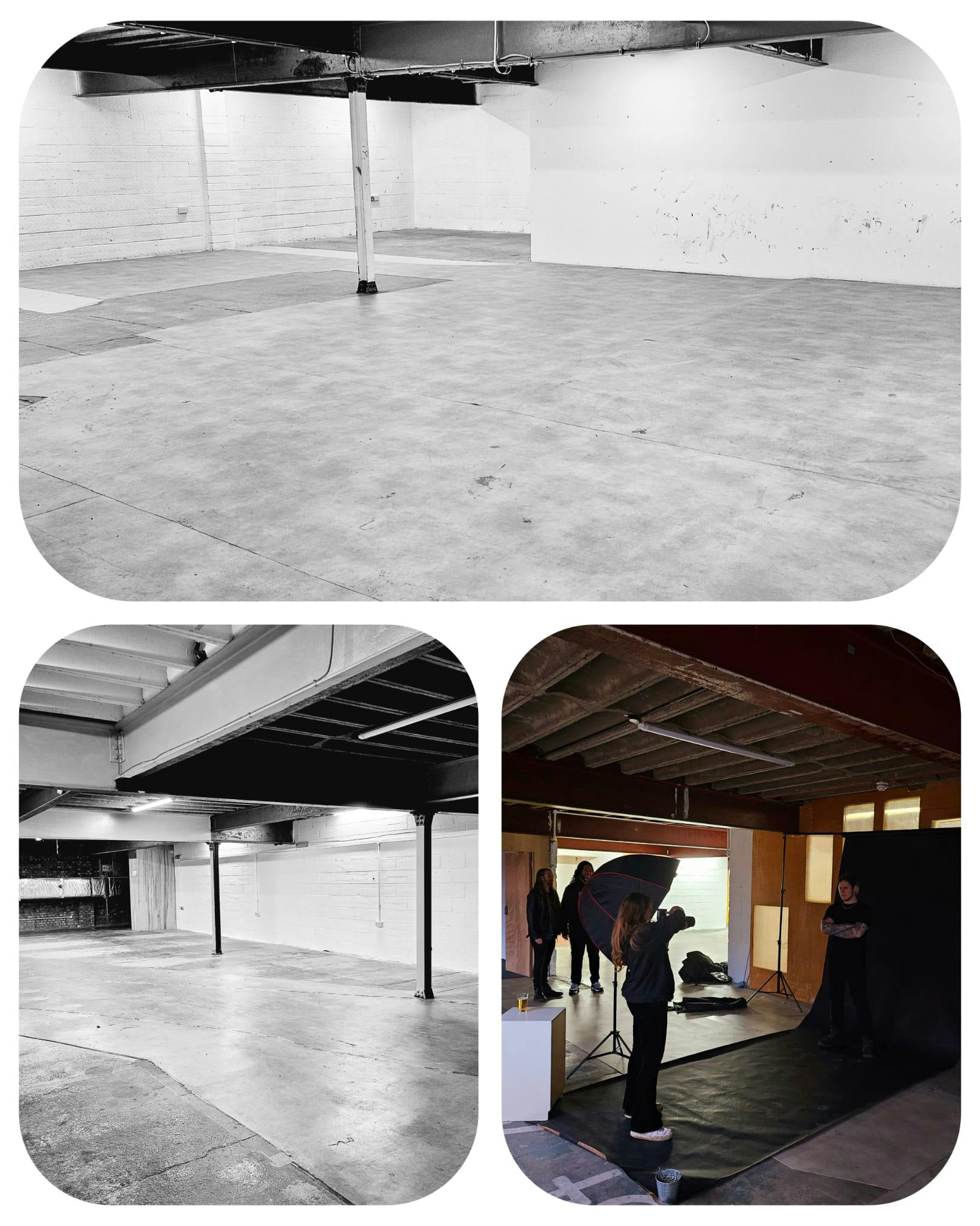 Versatile event space in Warehouse Studio, Catford Mews, ideal for gatherings and exhibitions.