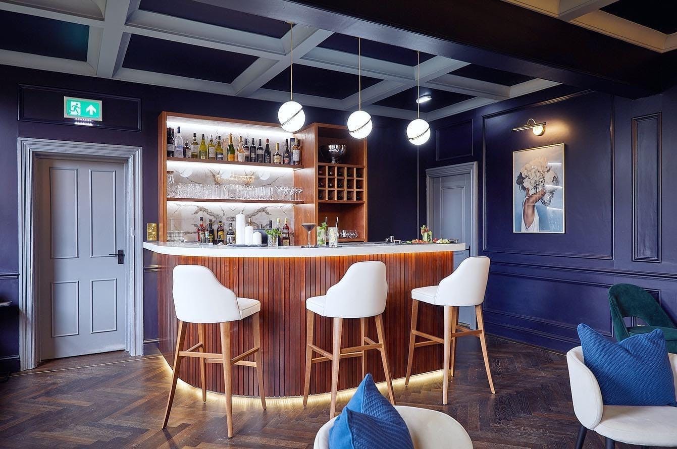 Stylish bar area at Empire House, perfect for networking events and cocktail receptions.