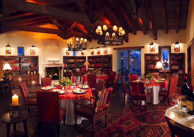Elegant dining space at Hermosa Inn, perfect for intimate gatherings and corporate events.