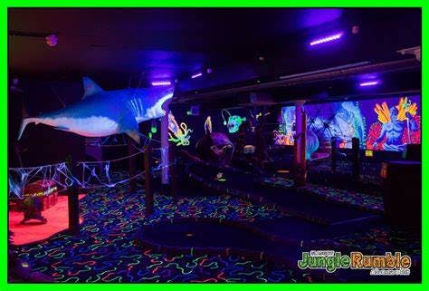 Vibrant Indian Ocean venue with neon decor for children's parties in Glasgow.