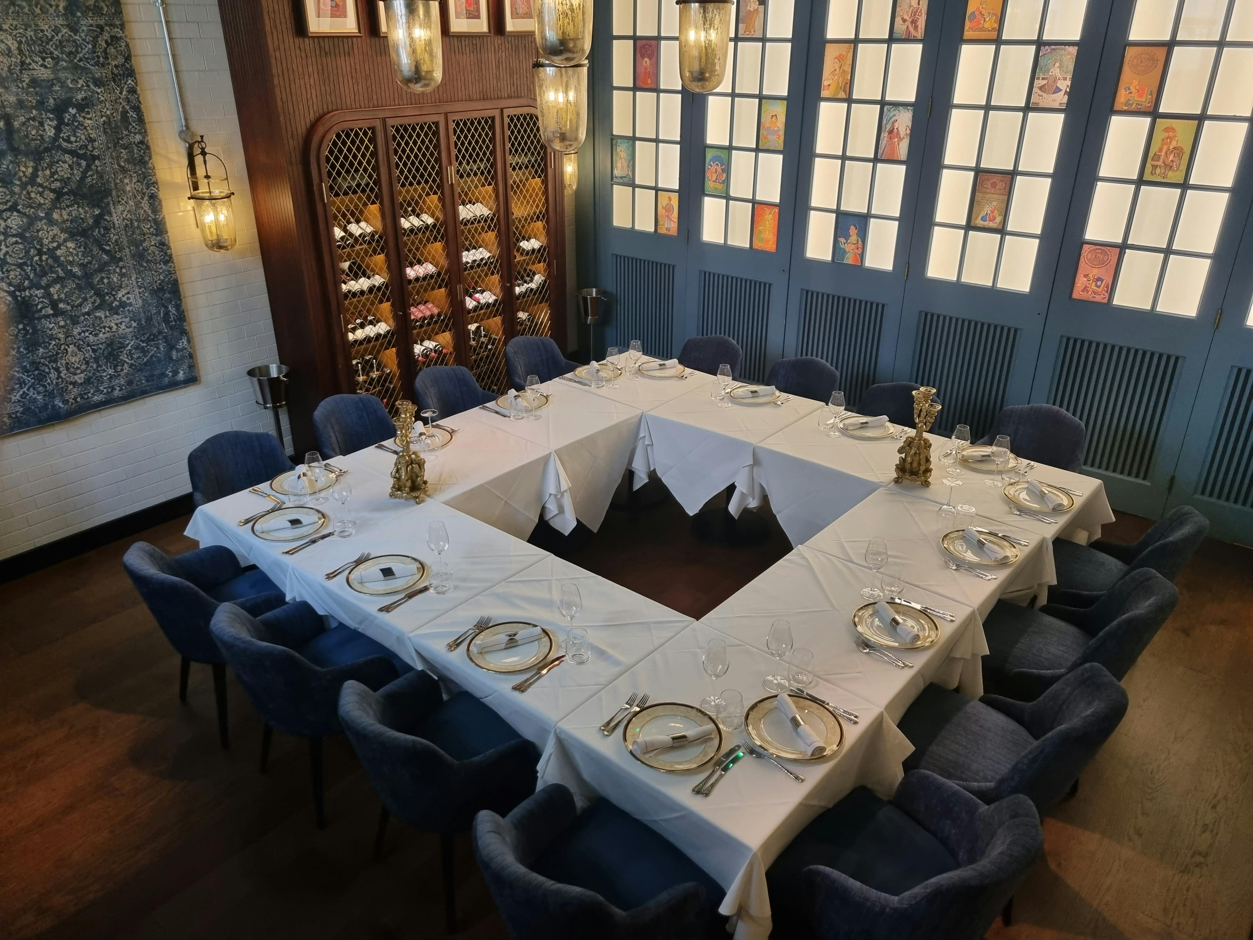 Private dining setup in The State Room, Yaatra Restaurant for exclusive events.