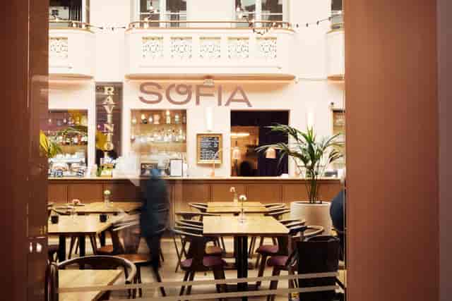 Stylish venue in Sofia Helsinki for corporate meetings and social events, featuring elegant decor.