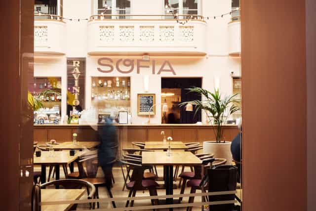 Stylish venue in Sofia Helsinki for corporate meetings and social events, featuring elegant decor.