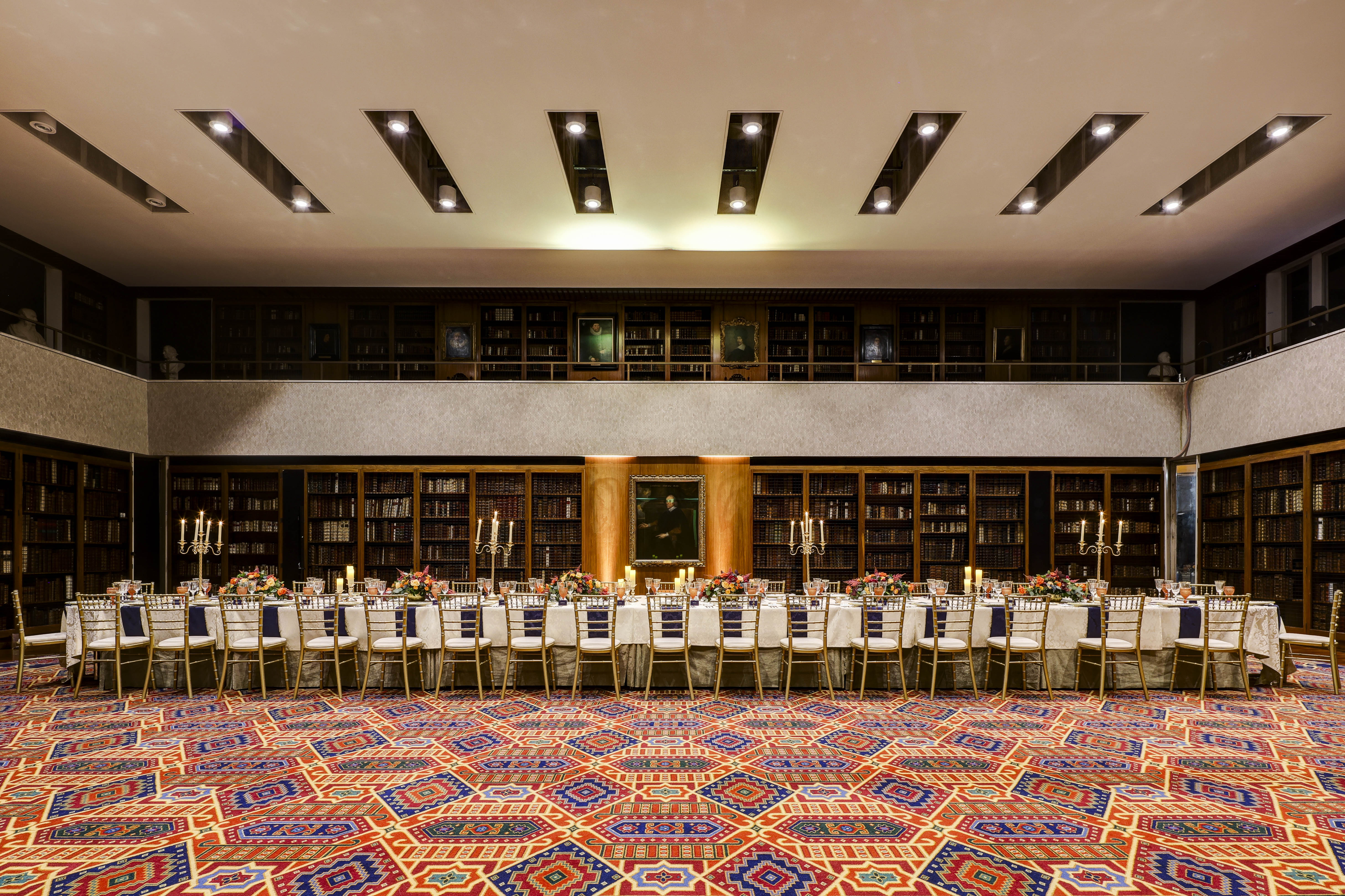 Elegant banquet setup at Dorchester Library, perfect for formal events and gatherings. - Banner