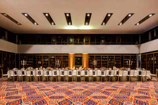 Elegant banquet setup at Dorchester Library, perfect for formal events and gatherings.