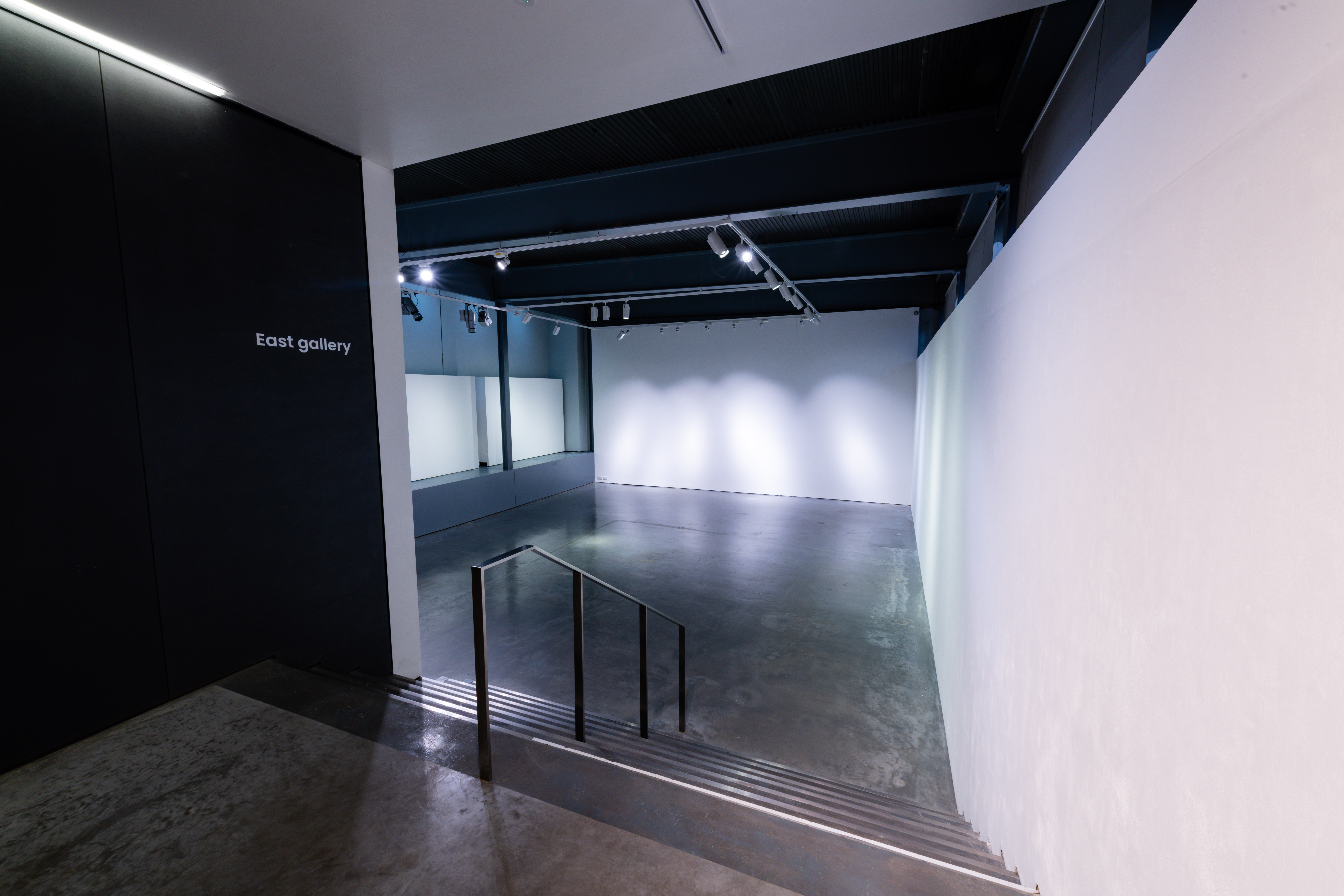 Modern event space in East Gallery, Mall Galleries, ideal for exhibitions and networking.