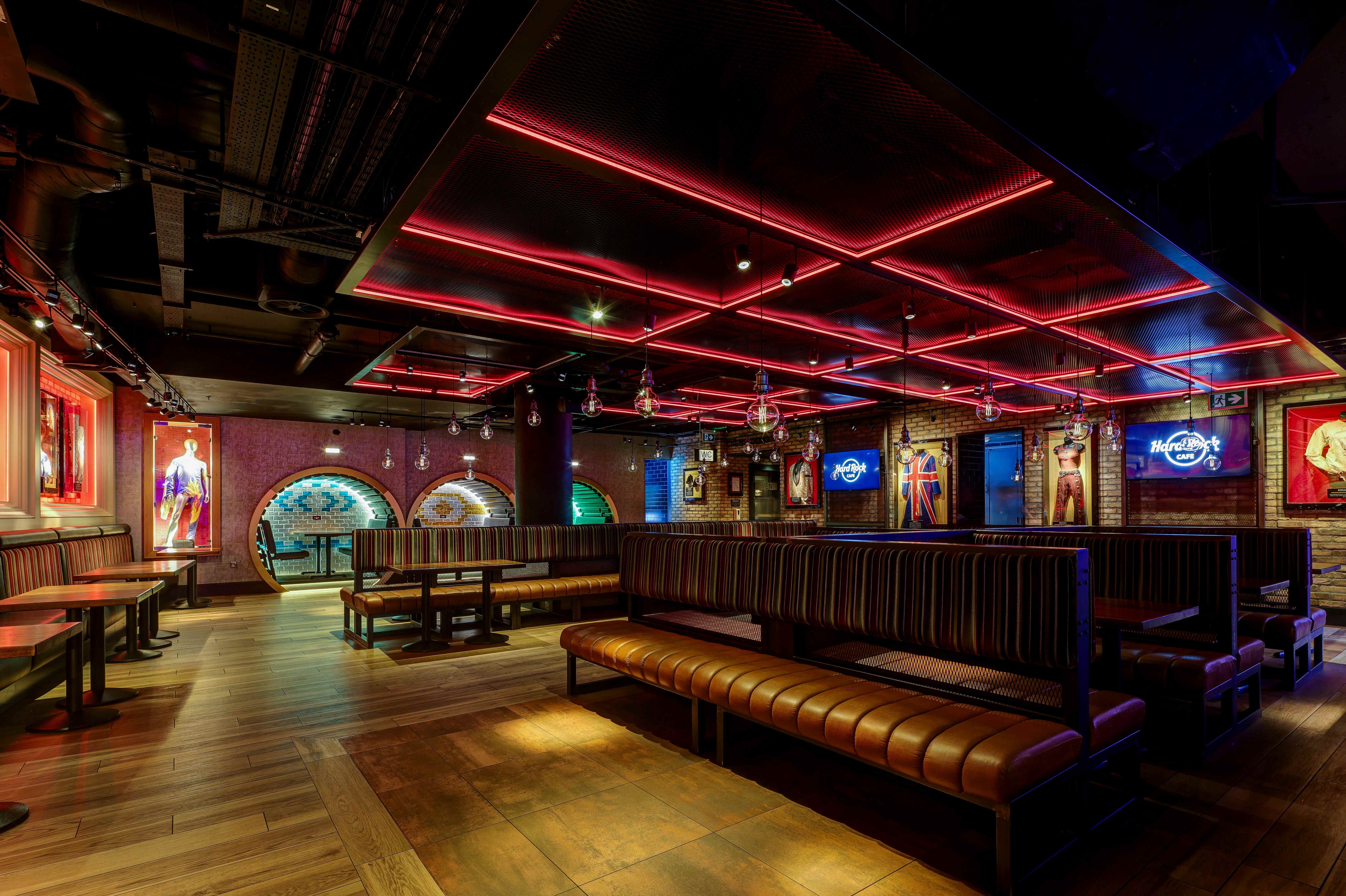 Full Venue Hire at Hard Rock Cafe Piccadilly Circus, modern decor for events and gatherings. - Banner