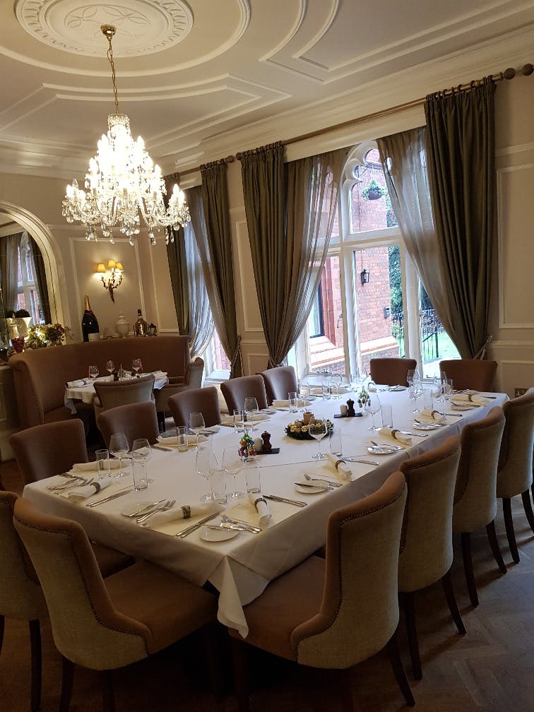 Elegant dining room at The Melody Restaurant, perfect for corporate dinners and events.