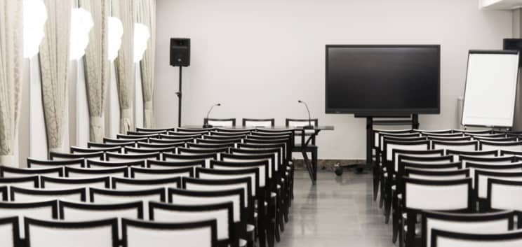 Fornasetti meeting space with sleek chairs, ideal for presentations and workshops.