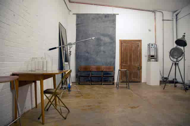 Minimalist event space in Bow Bunker, East London for intimate gatherings and workshops.