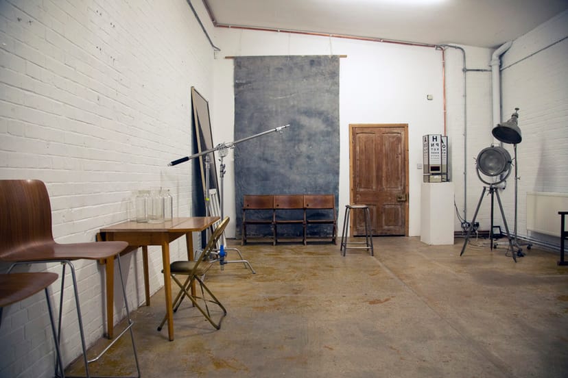 Versatile minimalist event space in Bow Bunker, ideal for meetings and workshops.