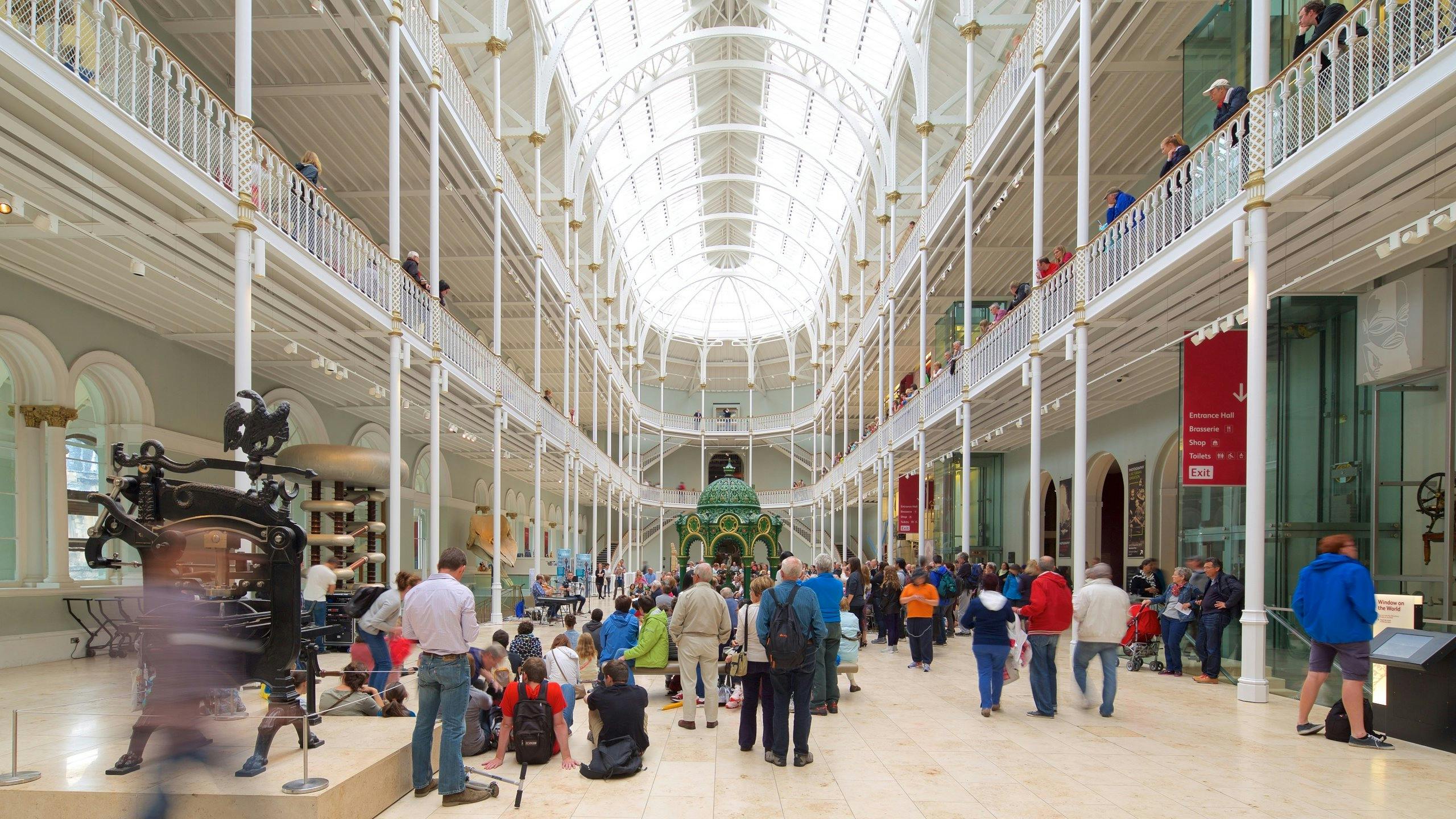 Entrance Hall, National Museum of Scotland, spacious venue for events and exhibitions.