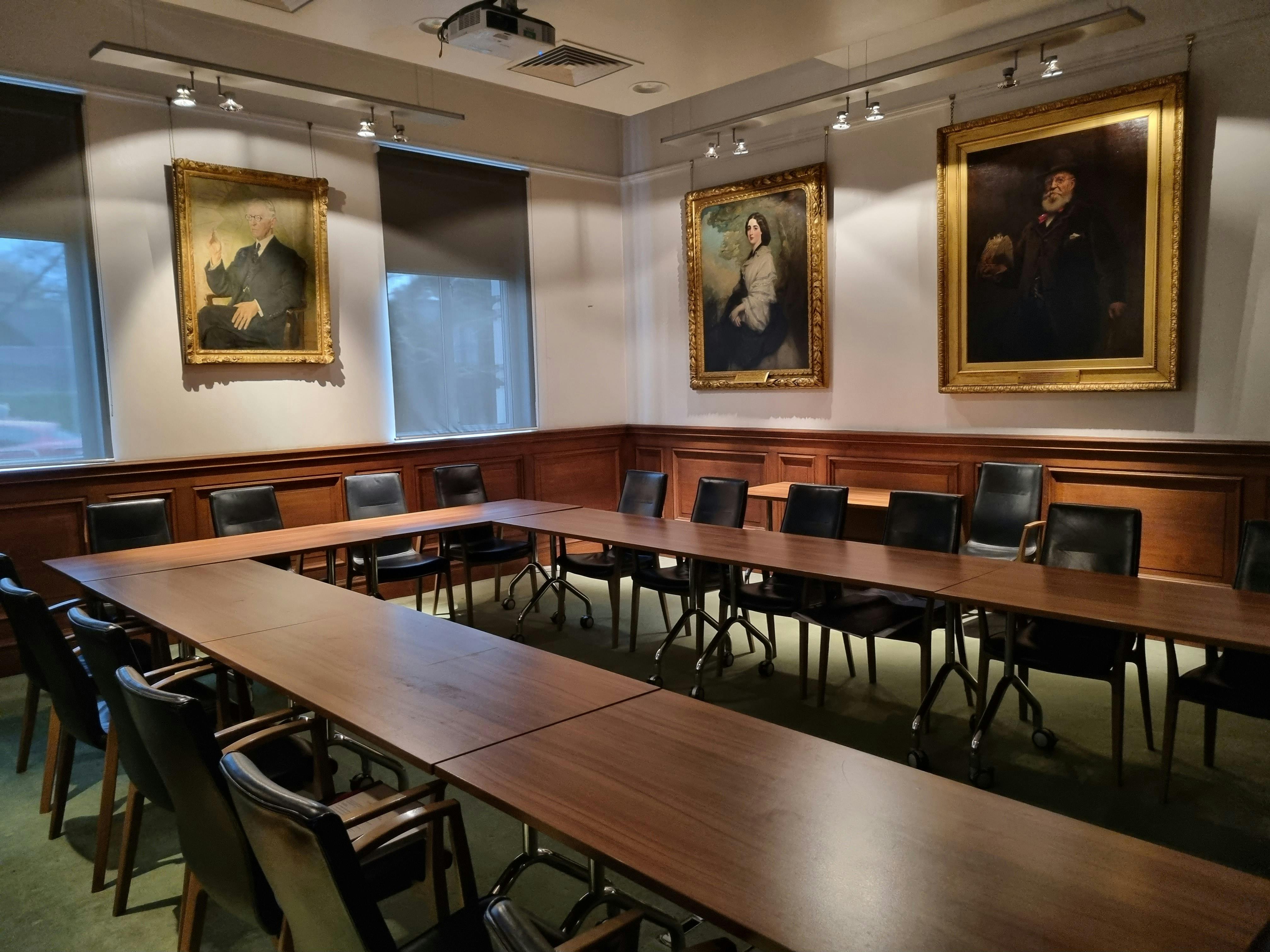 Council Room at ZSL London Zoo with elegant decor, ideal for corporate meetings and workshops.