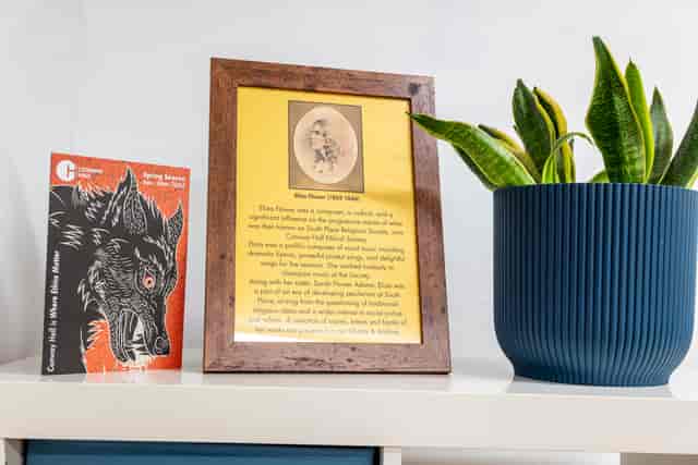 Conway Suite in Conway Hall with framed document, plant for events and meetings.