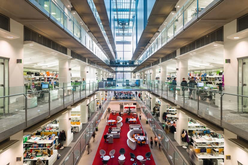 Modern office space at The Francis Crick Institute, ideal for events and collaboration.