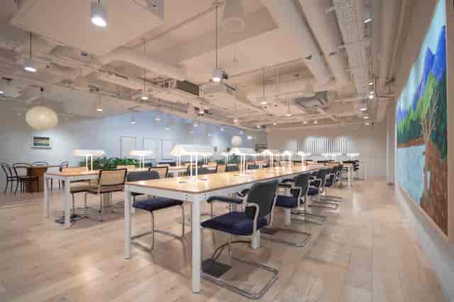 Versatile event space in Shoreditch Exchange, ideal for workshops and team meetings.