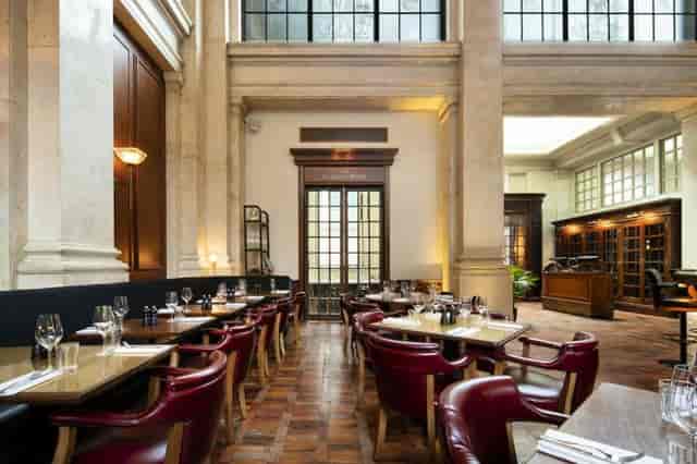 Sophisticated dining space at Hawksmoor Edinburgh, ideal for corporate events and private dinners.
