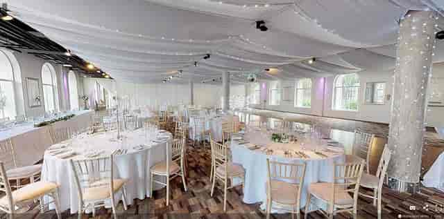 Elegant ceremony area at Eskmills Venue, perfect for weddings and formal events.